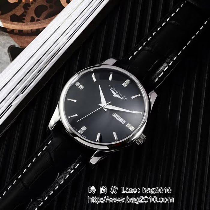 LONGINES浪琴 藍寶石玻璃 防水男士腕表 WSS1881